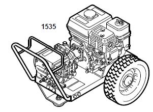 GRACO 1535 (800670) Cold Water Pressure Washer Breakdown, Parts, Pump, Repair Kits & Owners Manual.